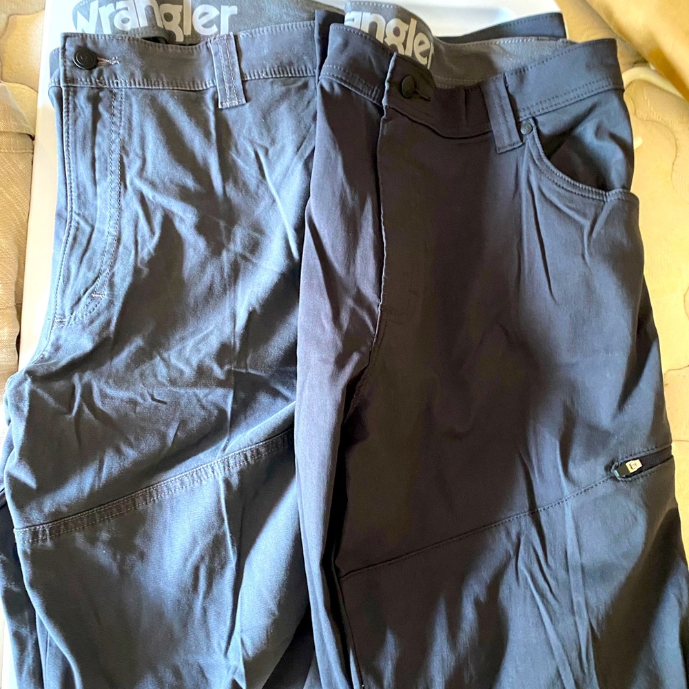 Black and grey chinos